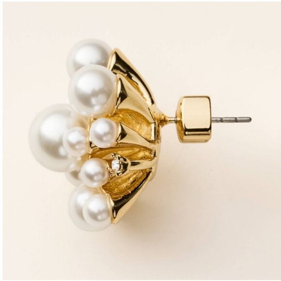 Kate Spade for Target BUNDLE - Pearl, Gold Balloon, & Black Pearl Hoop Earrings - Picture 5 of 10